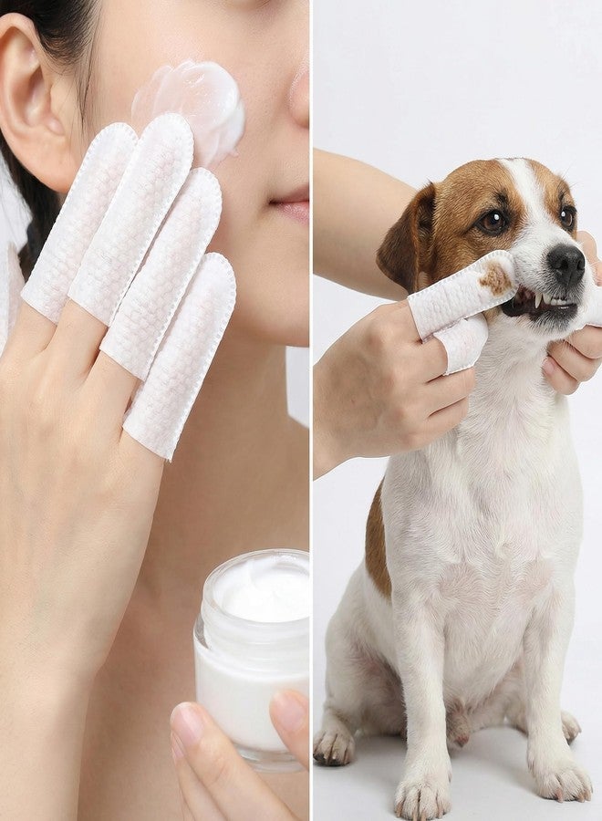 Thrymme 100Pcs Cotton Finger Cots, Disposable Breathable Tip Covers Protector Finger Wipes Gauze Sleeve, Latex Free Tip Cover Gloves Ideal for Work, Nail Cleaning, and Injured Fingers, White Sweat Resistant - Image 4